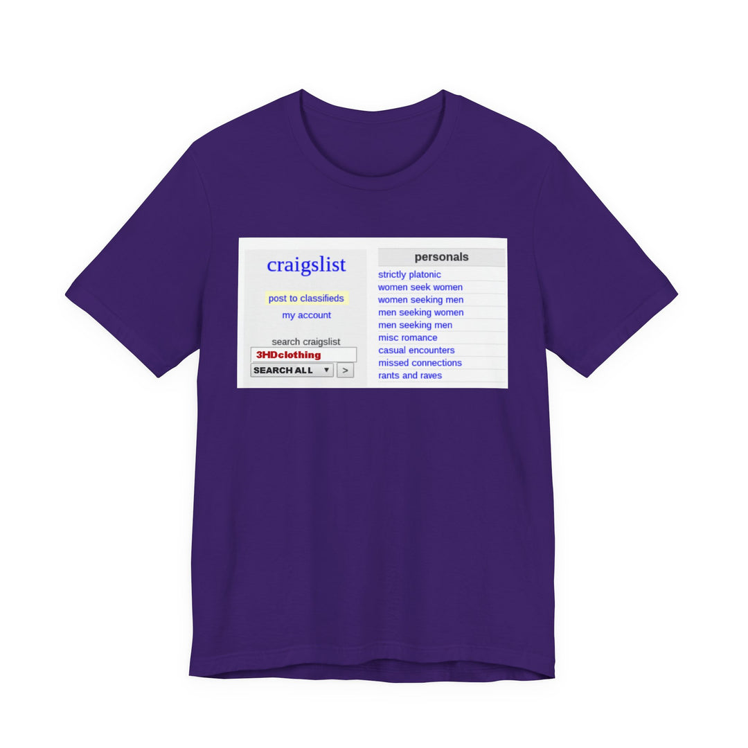 Craigs t shirt.             Unisex Jersey Short Sleeve Tee