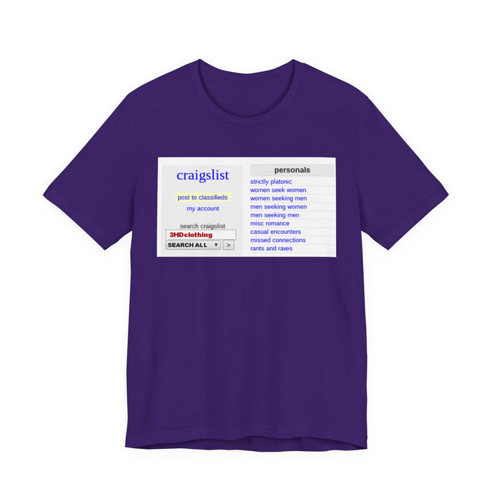 Craigs t shirt.             Unisex Jersey Short Sleeve Tee