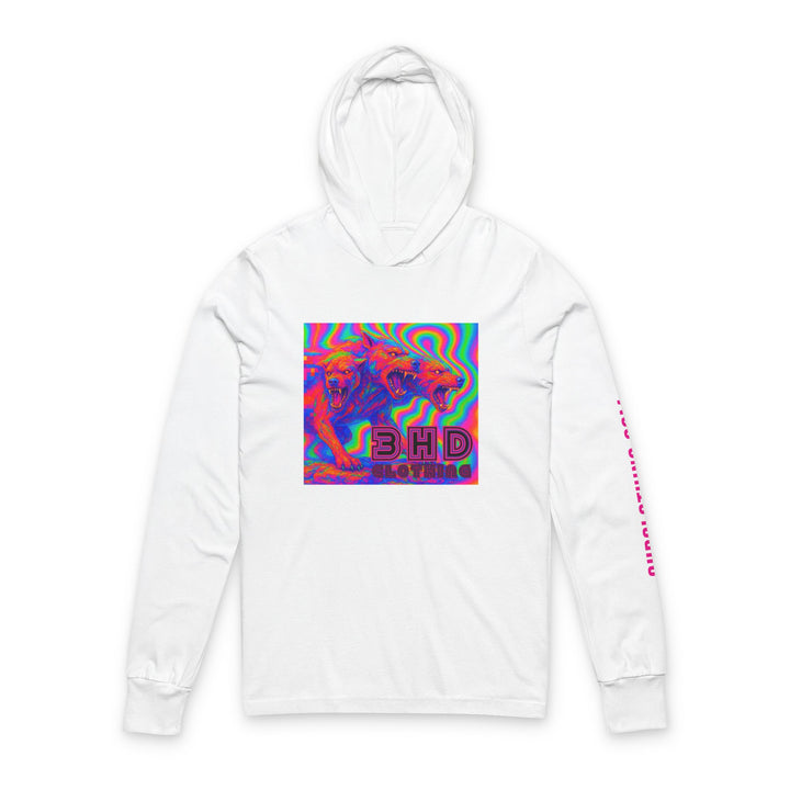 3 Dog Alien   Unisex Hooded Long Sleeve Tee