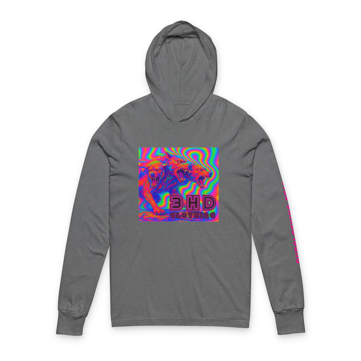3 Dog Alien   Unisex Hooded Long Sleeve Tee