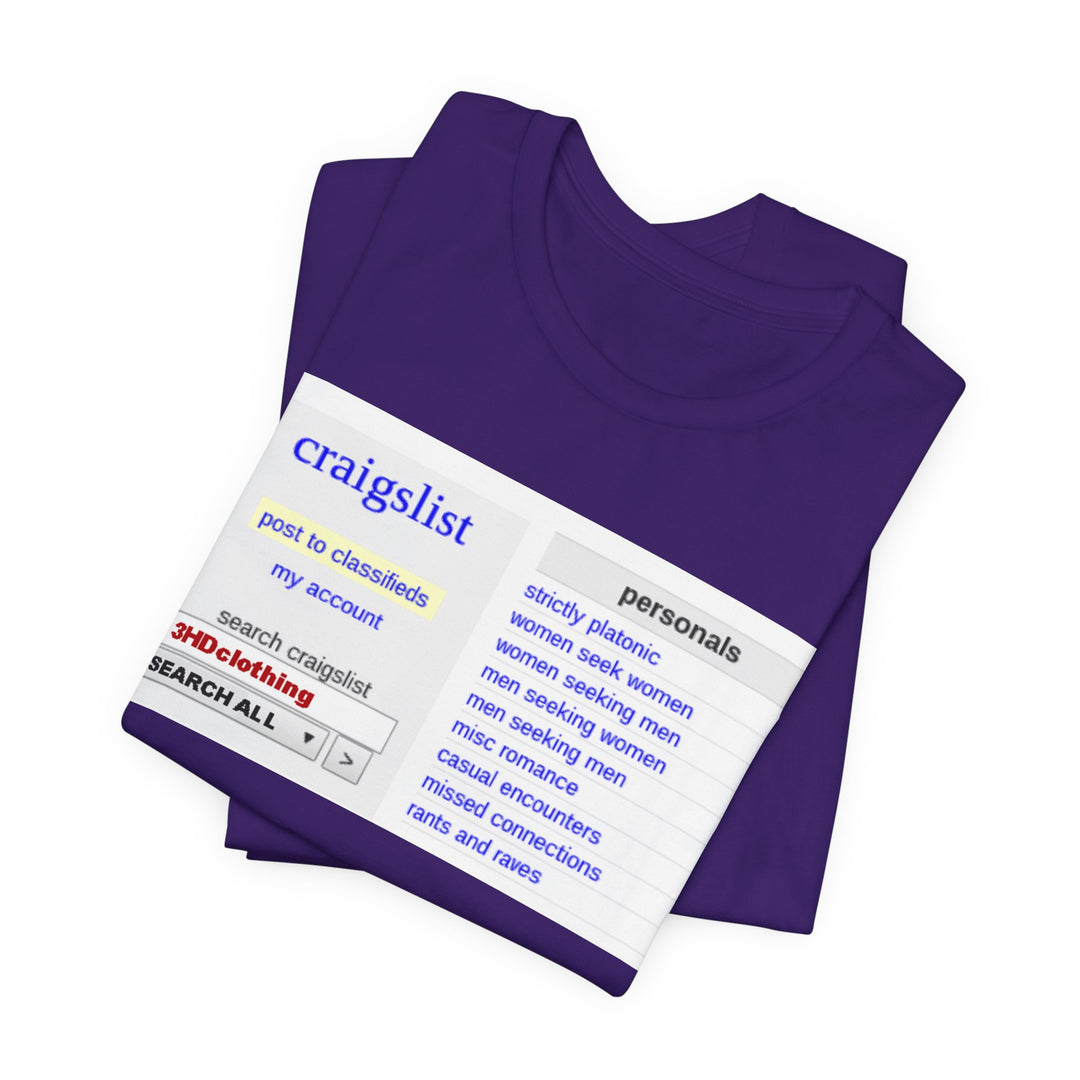 Craigs t shirt.             Unisex Jersey Short Sleeve Tee