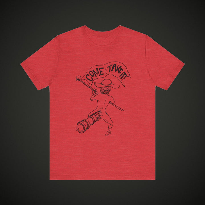 Come and Take It t-shirt on dark asphalt